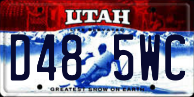 UT license plate D485WC