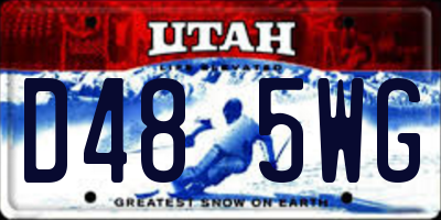 UT license plate D485WG