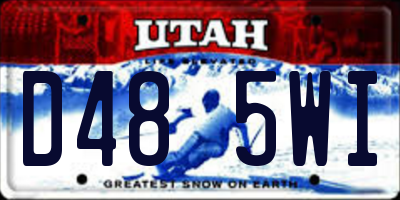 UT license plate D485WI