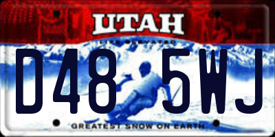 UT license plate D485WJ