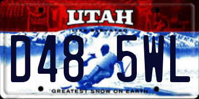 UT license plate D485WL
