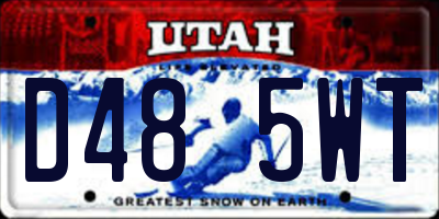 UT license plate D485WT
