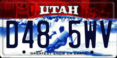 UT license plate D485WV