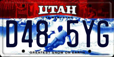 UT license plate D485YG