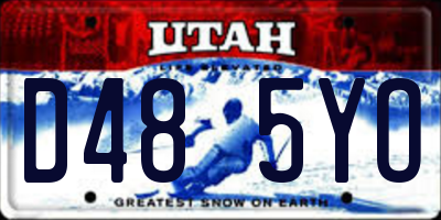 UT license plate D485YO
