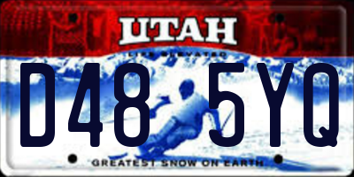 UT license plate D485YQ