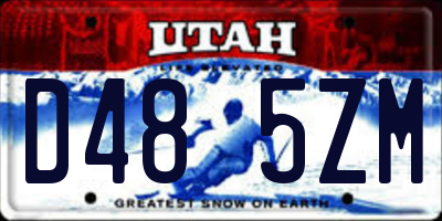 UT license plate D485ZM