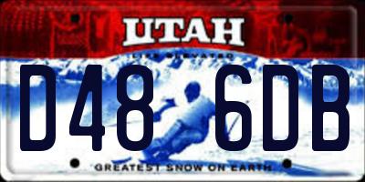 UT license plate D486DB