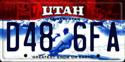 UT license plate D486FA