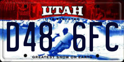 UT license plate D486FC