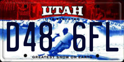 UT license plate D486FL