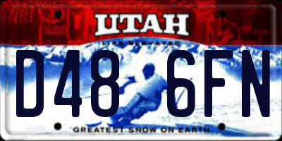 UT license plate D486FN