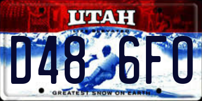 UT license plate D486FO