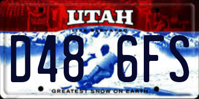 UT license plate D486FS
