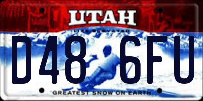 UT license plate D486FU
