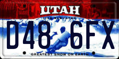UT license plate D486FX