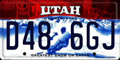 UT license plate D486GJ