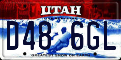 UT license plate D486GL