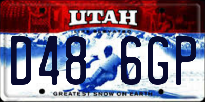 UT license plate D486GP