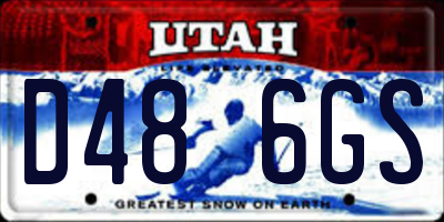 UT license plate D486GS