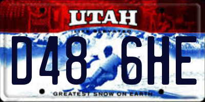 UT license plate D486HE
