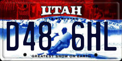 UT license plate D486HL