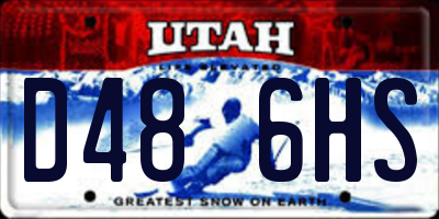 UT license plate D486HS