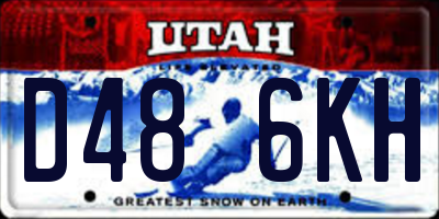 UT license plate D486KH
