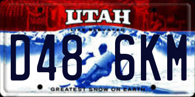 UT license plate D486KM