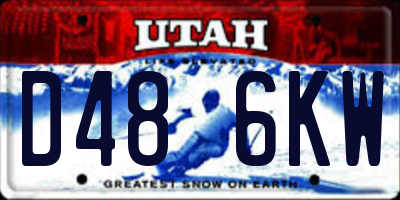 UT license plate D486KW