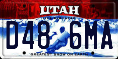 UT license plate D486MA