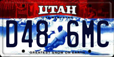 UT license plate D486MC