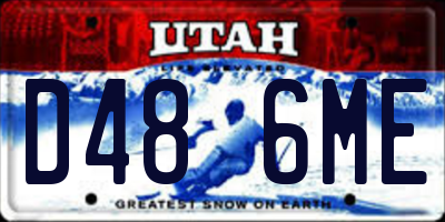 UT license plate D486ME