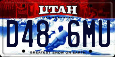 UT license plate D486MU