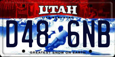 UT license plate D486NB