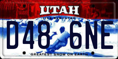 UT license plate D486NE