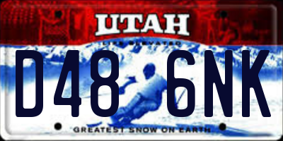 UT license plate D486NK