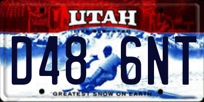 UT license plate D486NT