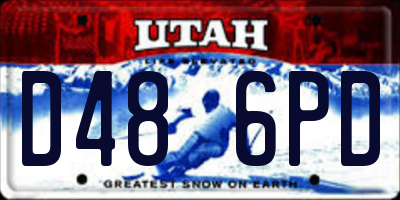 UT license plate D486PD