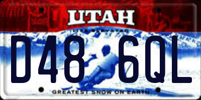 UT license plate D486QL