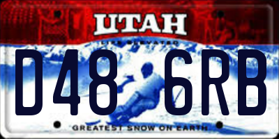 UT license plate D486RB
