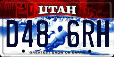 UT license plate D486RH