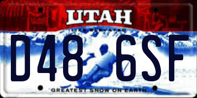 UT license plate D486SF