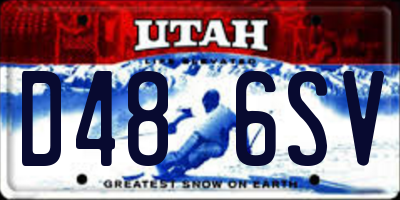 UT license plate D486SV