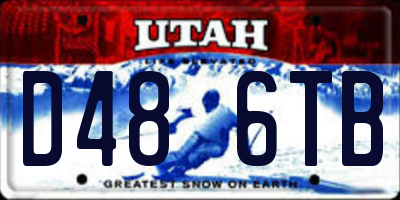 UT license plate D486TB