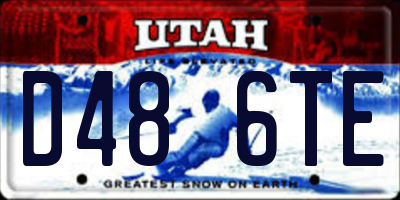 UT license plate D486TE