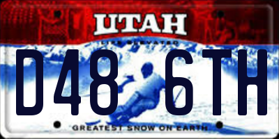 UT license plate D486TH