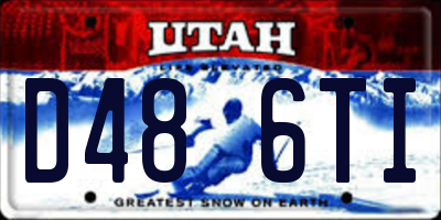 UT license plate D486TI