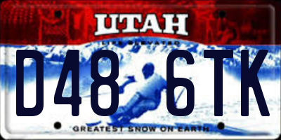 UT license plate D486TK