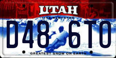 UT license plate D486TO